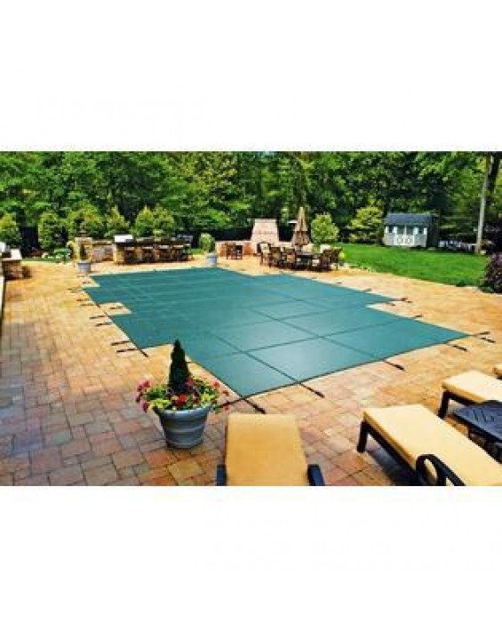 Rectangle Loop-Loc II Mesh In-ground Pool Safety Cover for a 18' x 32' NO Step